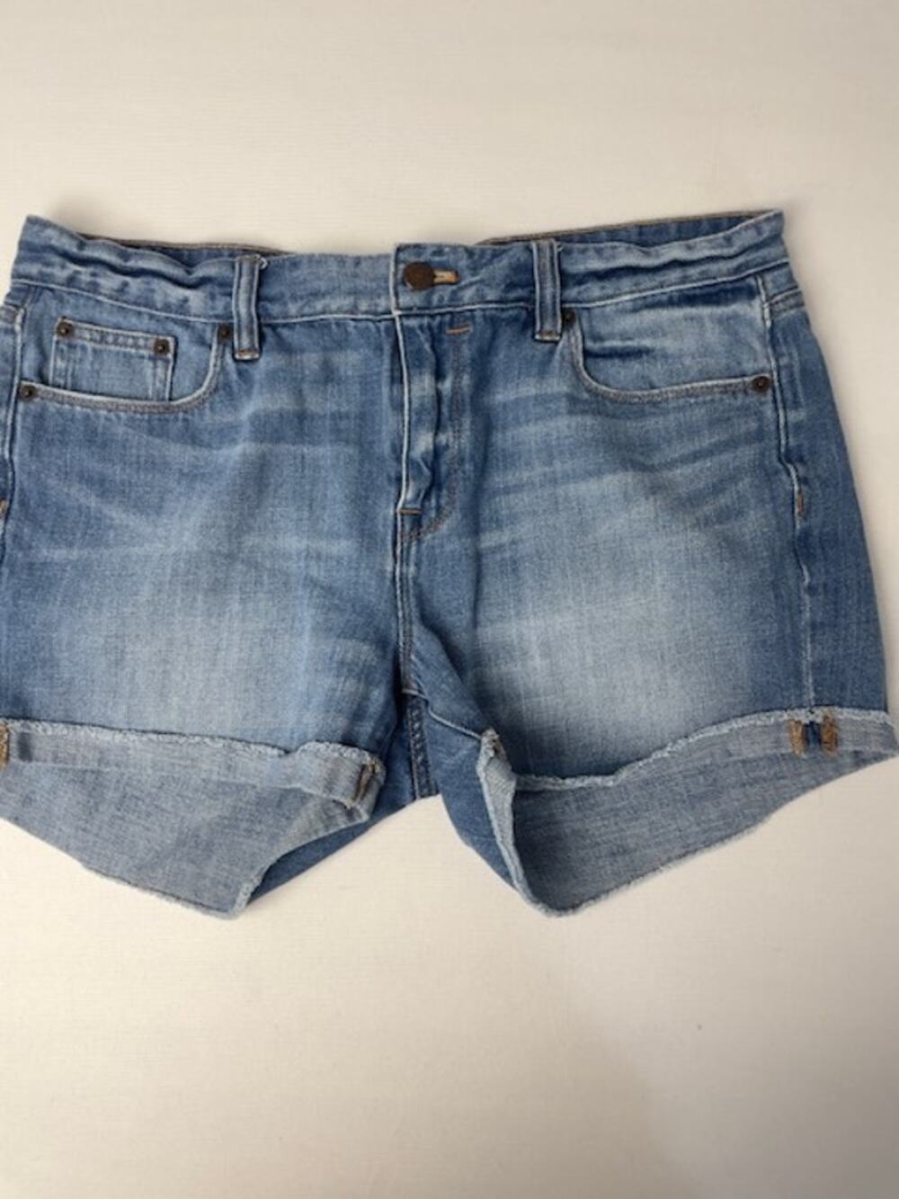 J.Crew Light Wash Rolled Cuff Denim Shorts Size 29 Casual Summer Classic